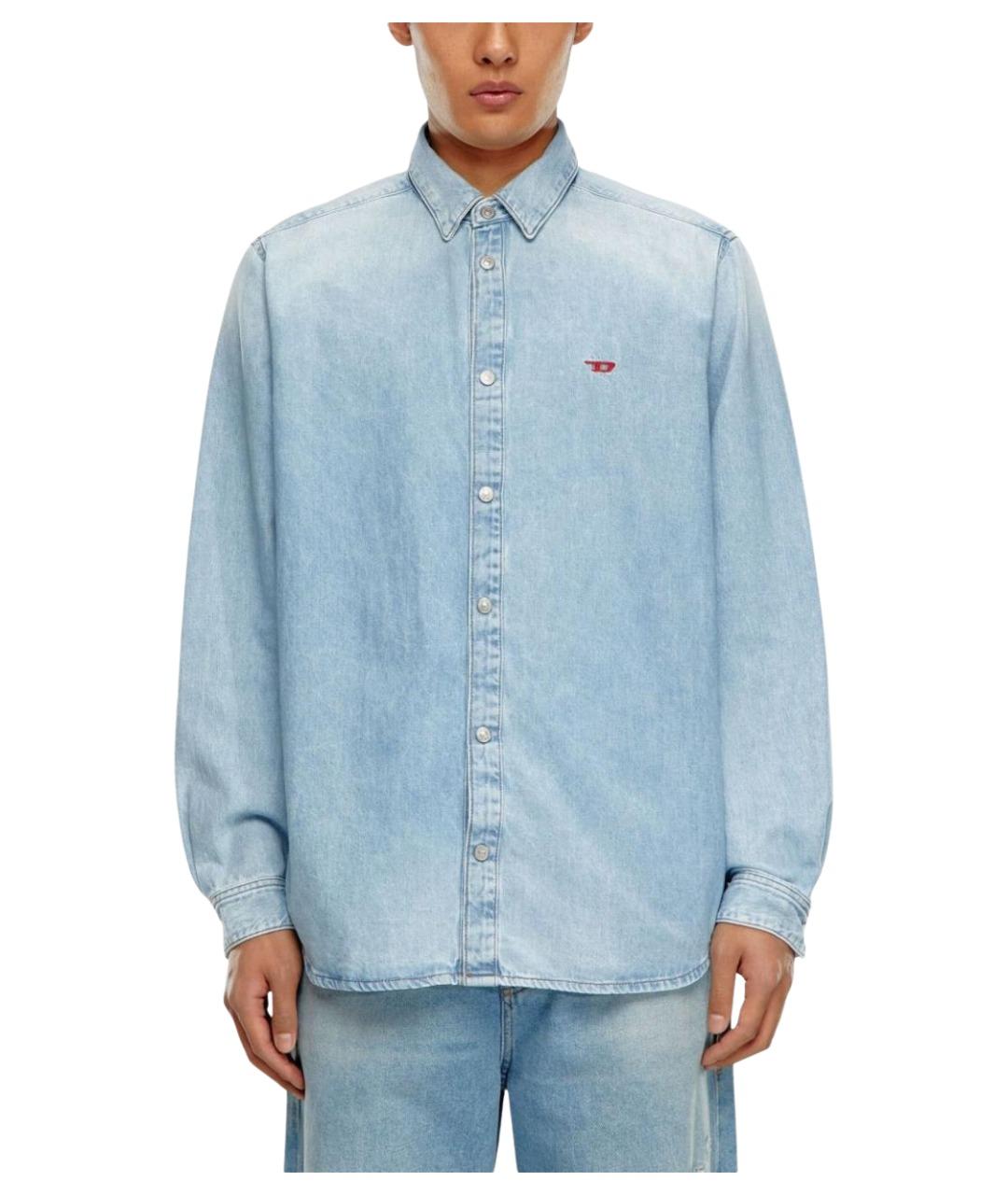 DIESEL Синяя хлопковая классическая рубашка, фото 4