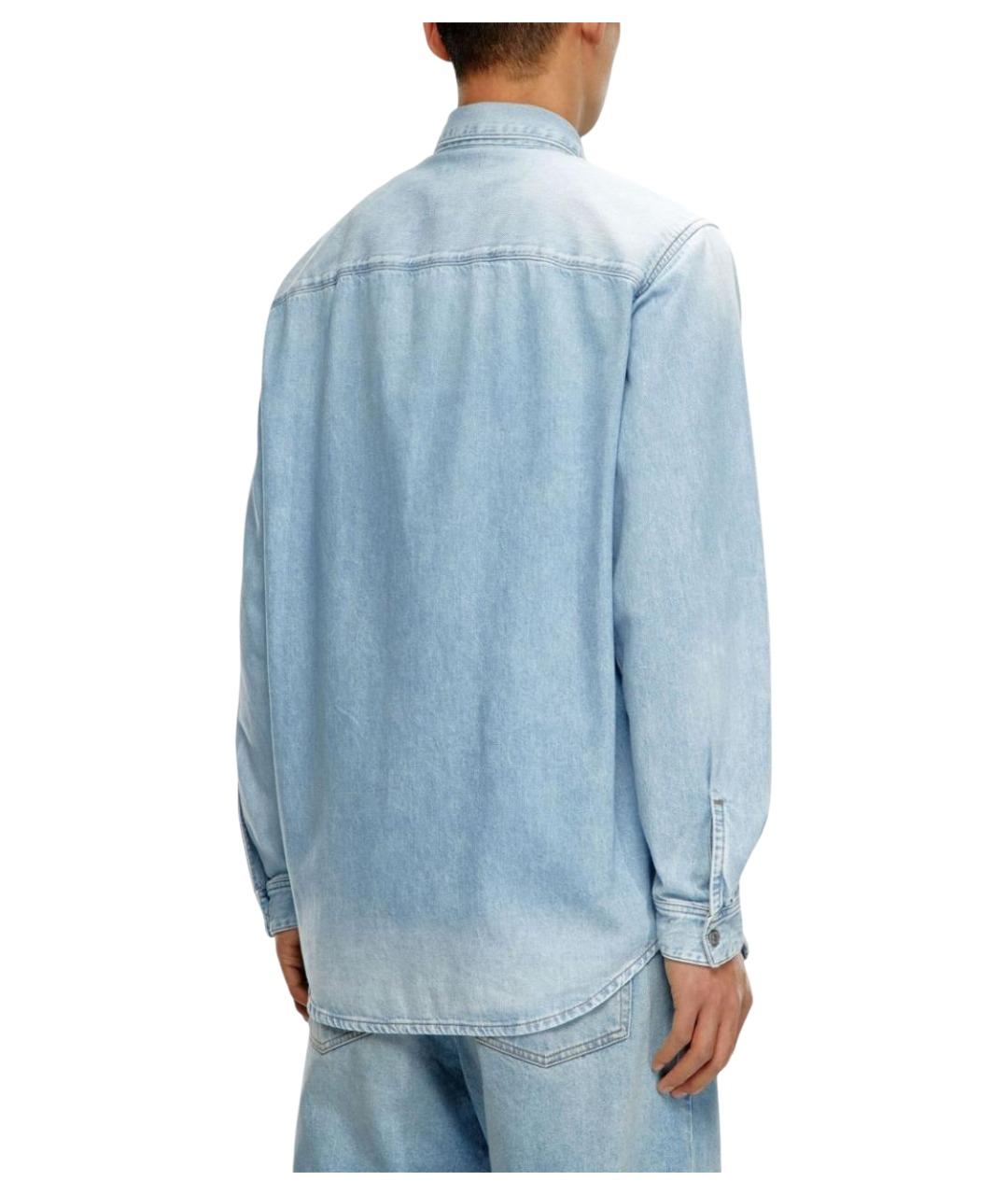 DIESEL Синяя хлопковая классическая рубашка, фото 2