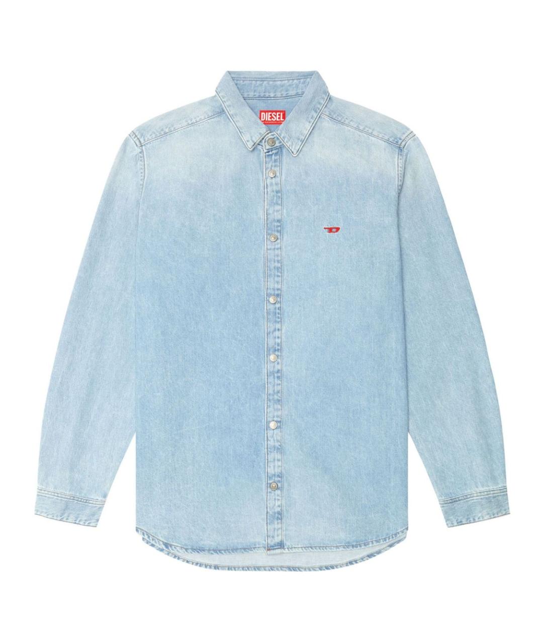 DIESEL Синяя хлопковая классическая рубашка, фото 1