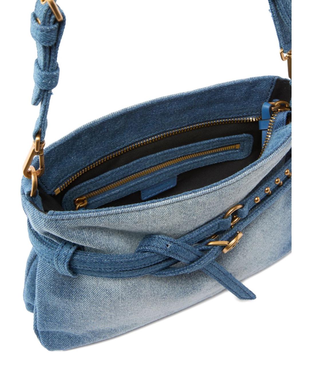 PINKO Голубая деним сумка через плечо, фото 2