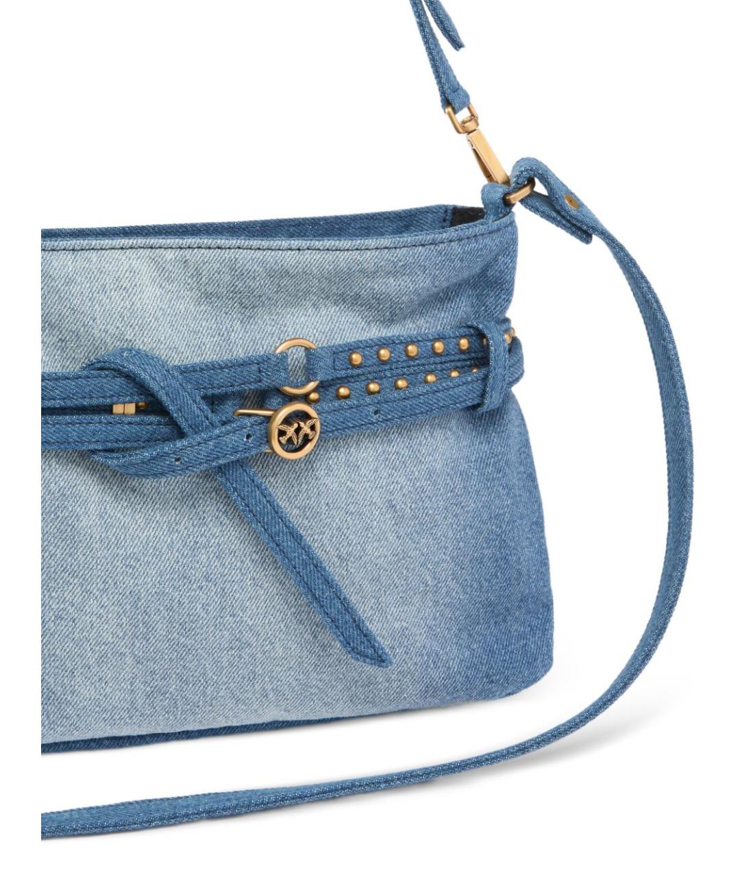 PINKO Голубая деним сумка через плечо, фото 4