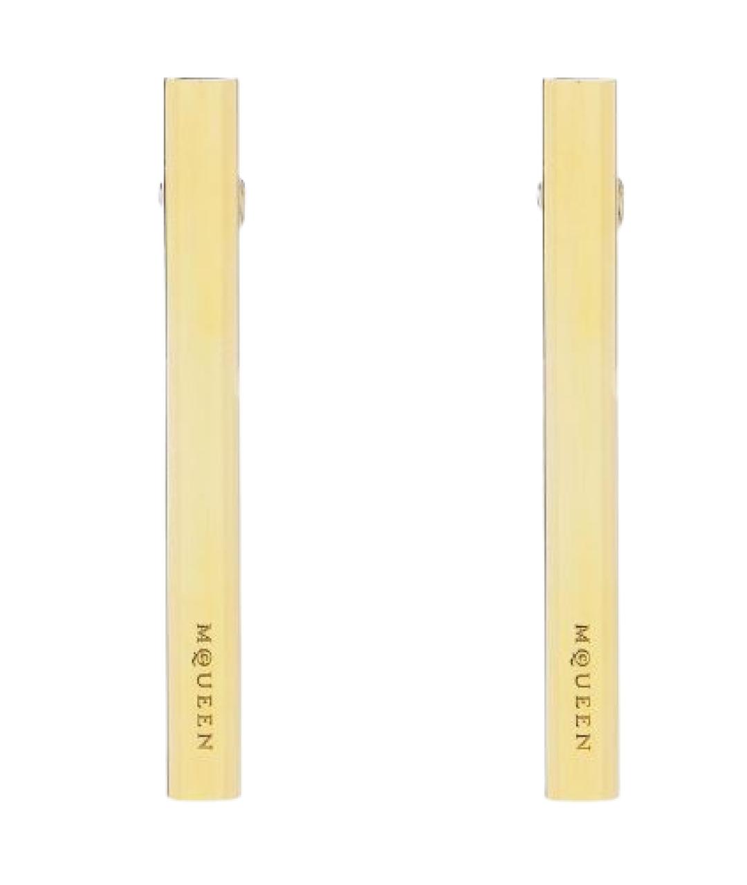 ALEXANDER MCQUEEN Золотые латунные серьги, фото 1