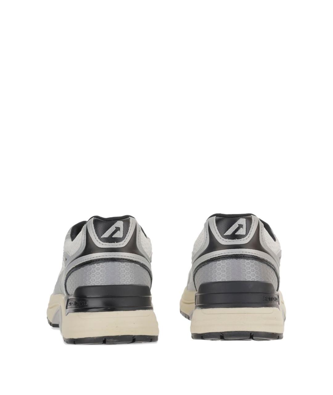 AUTRY Серебряные текстильные кроссовки, фото 5