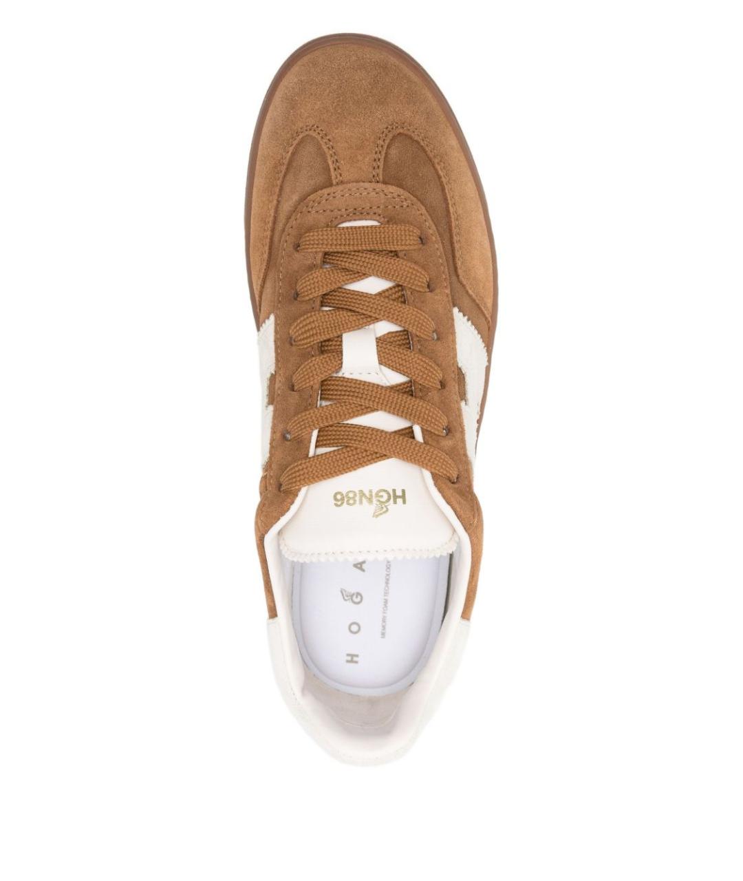 HOGAN Коричневые замшевые низкие кроссовки / кеды, фото 3
