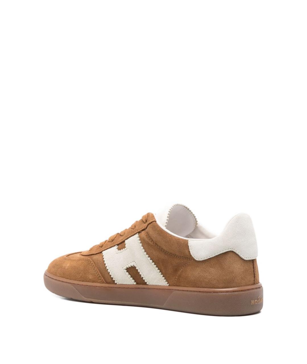 HOGAN Коричневые замшевые низкие кроссовки / кеды, фото 4