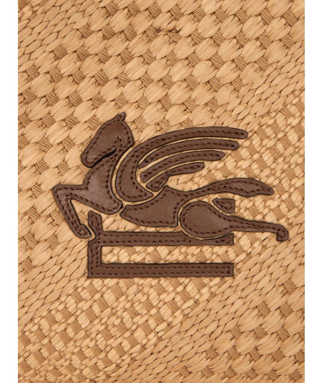 ETRO Бежевая пелетеная сумка через плечо, фото 6