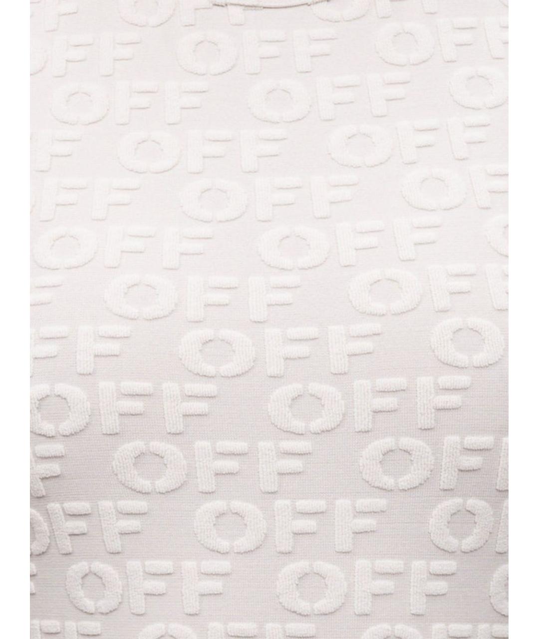 OFF-WHITE Белое хлопковое повседневное платье, фото 5