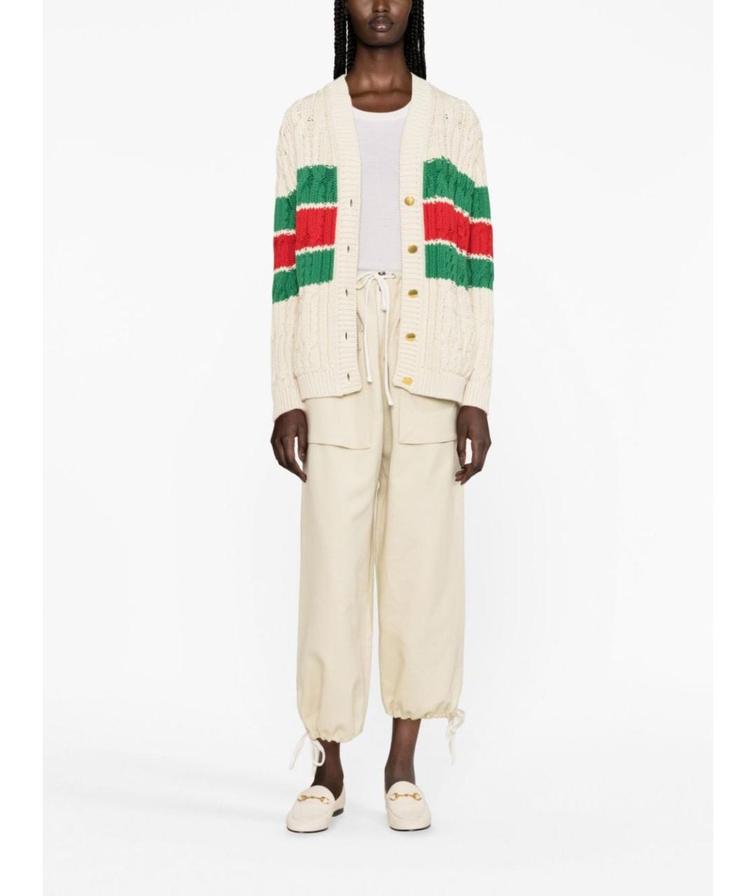 GUCCI Бежевый хлопковый кардиган, фото 3