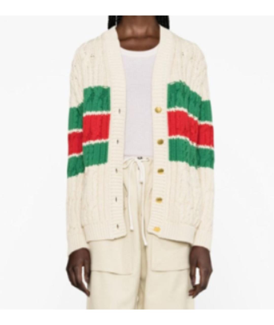 GUCCI Бежевый хлопковый кардиган, фото 6