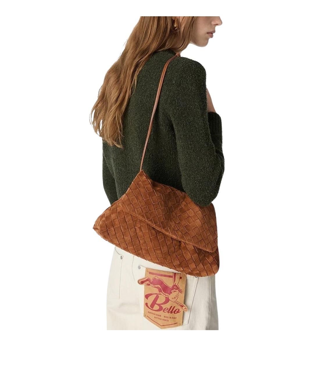 BOTTEGA VENETA Коричневая сумка тоут, фото 3