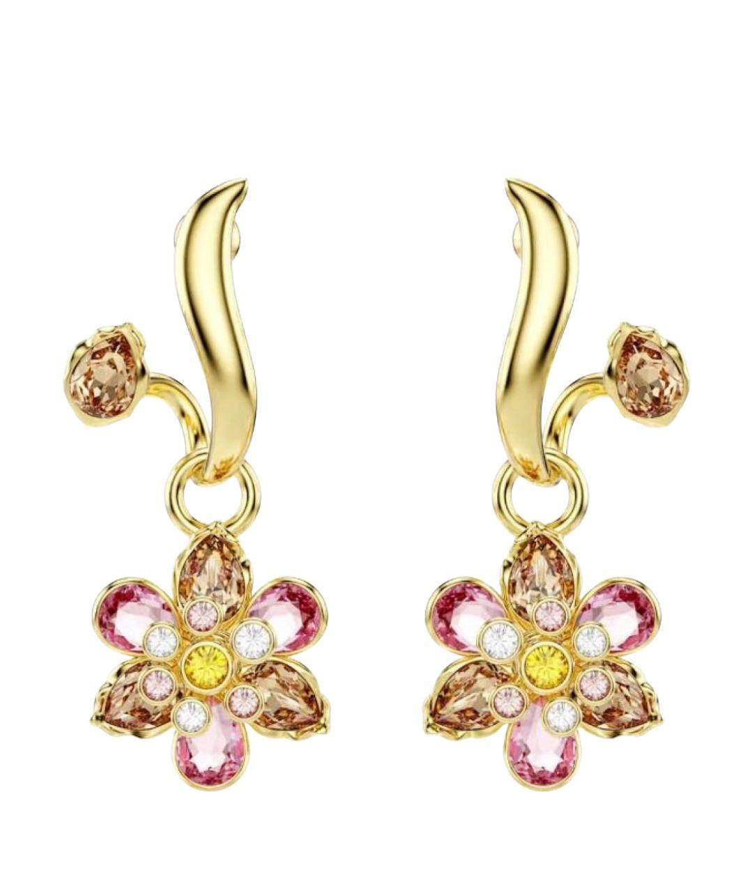 SWAROVSKI Золотые серьги, фото 1