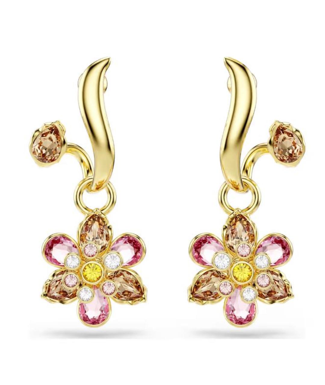 SWAROVSKI Золотые серьги, фото 3