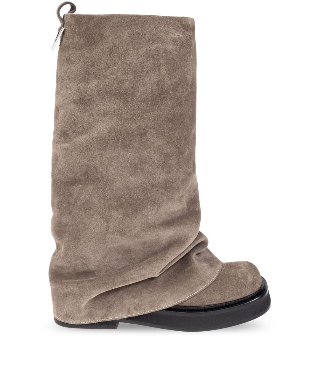 THE ATTICO Бежевые замшевые ботинки, фото 1