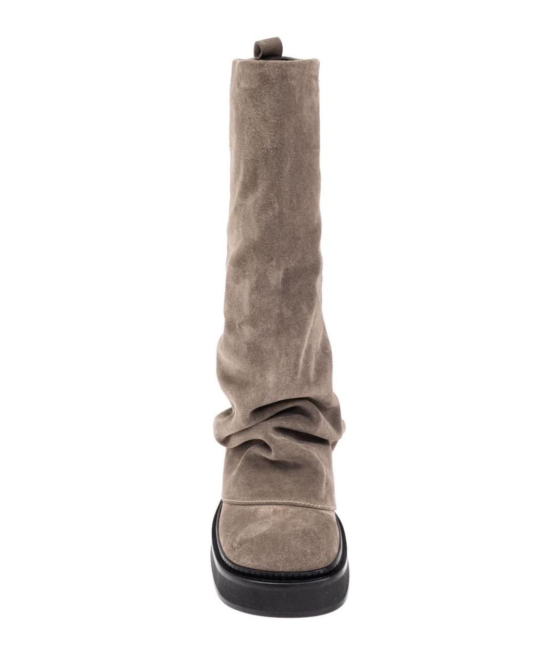 THE ATTICO Бежевые замшевые ботинки, фото 2