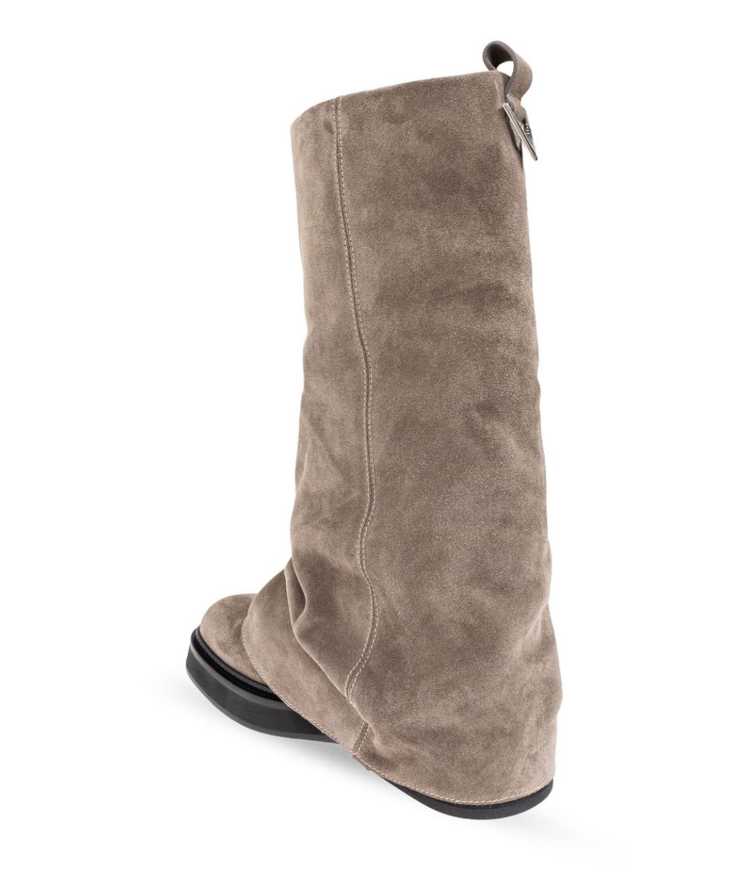 THE ATTICO Бежевые замшевые ботинки, фото 3