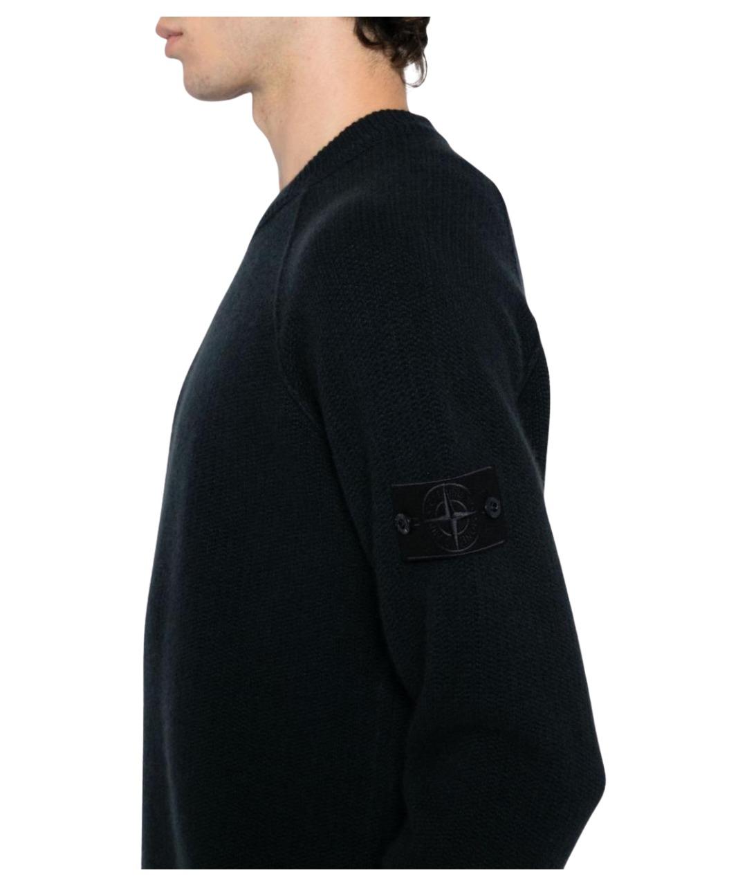 STONE ISLAND Синий кашемировый джемпер / свитер, фото 5