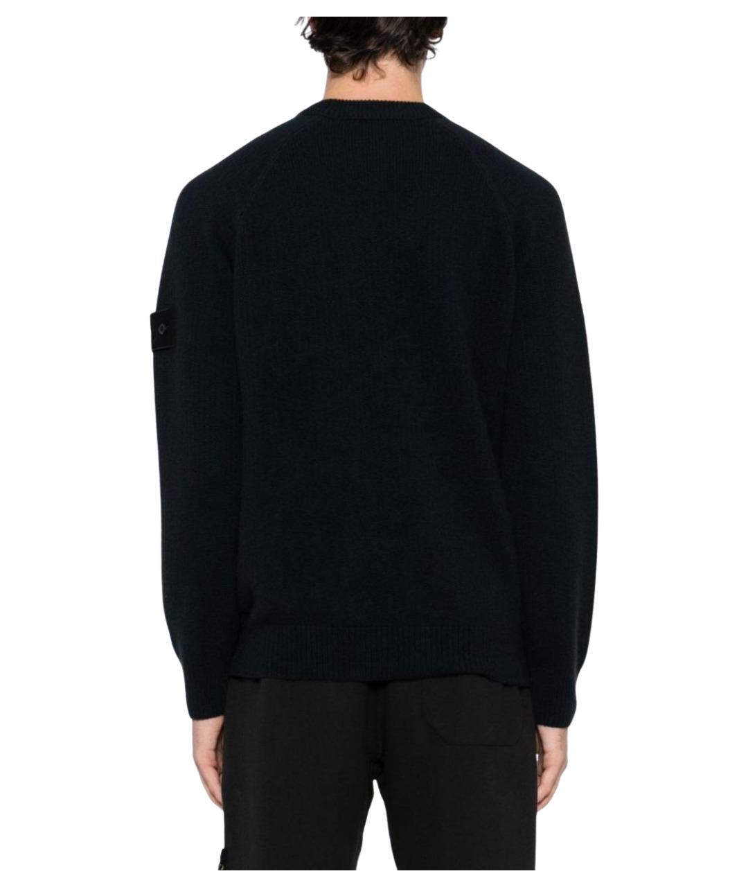 STONE ISLAND Синий кашемировый джемпер / свитер, фото 3