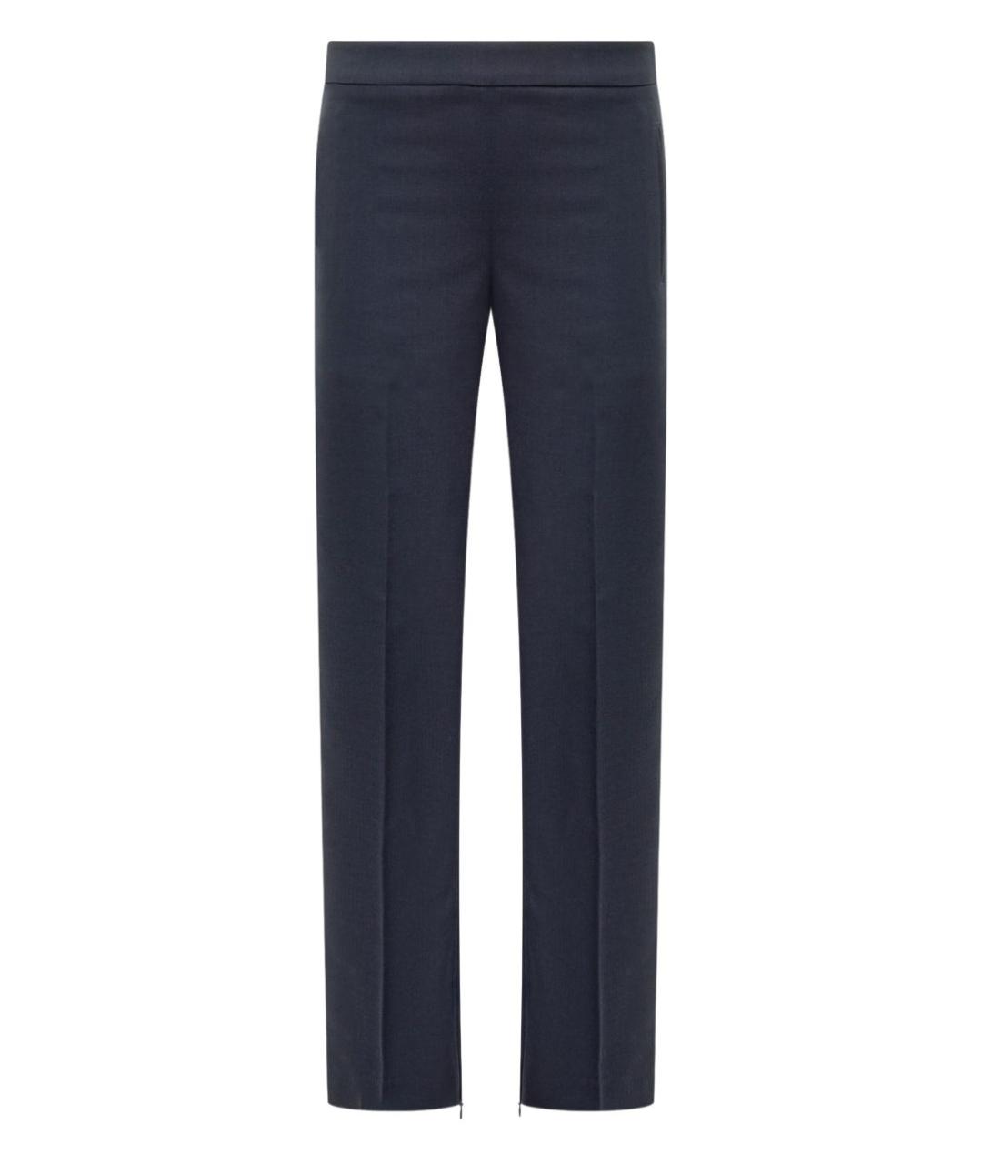 PINKO Синие шерстяные прямые брюки, фото 1