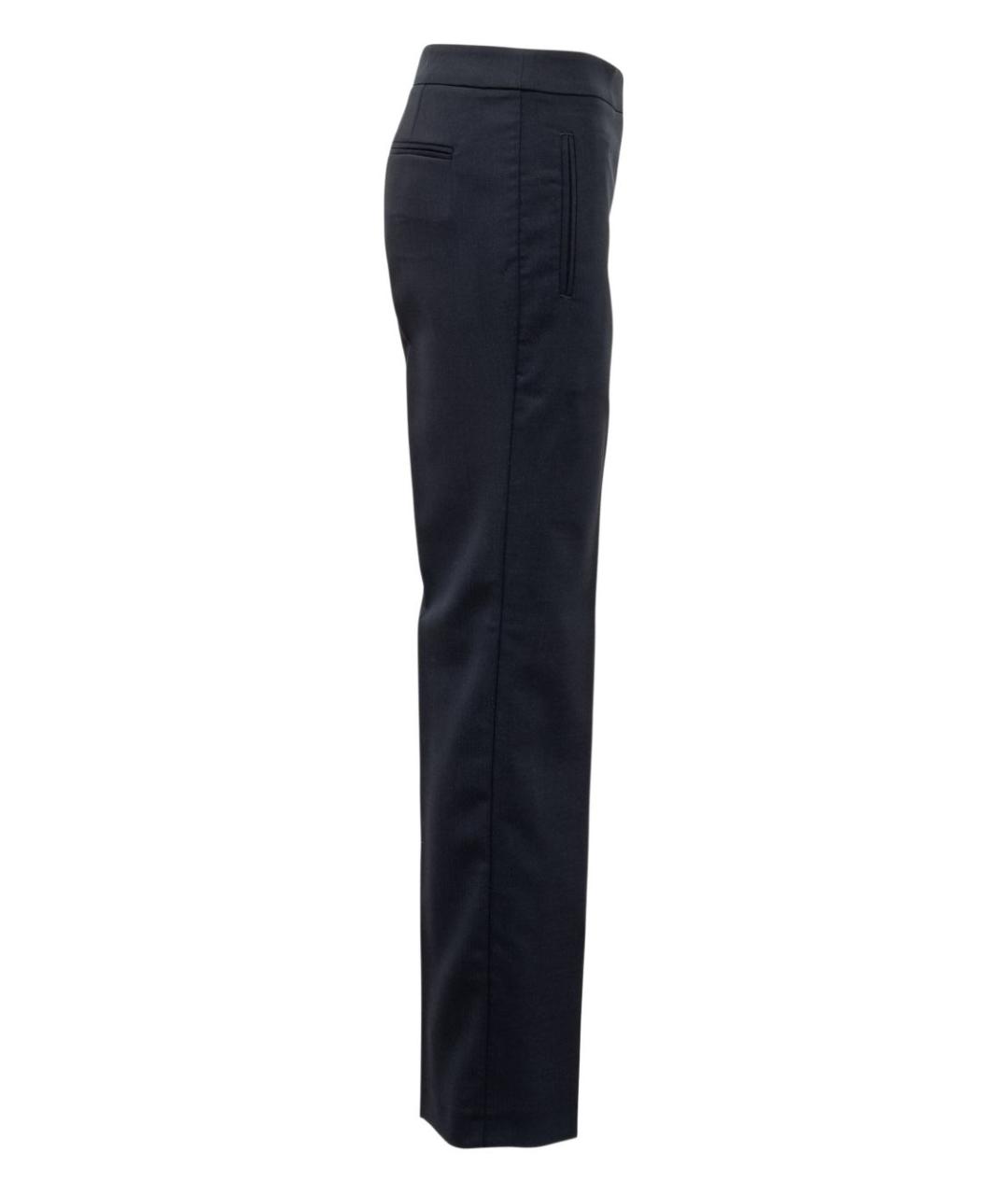 PINKO Синие шерстяные прямые брюки, фото 3