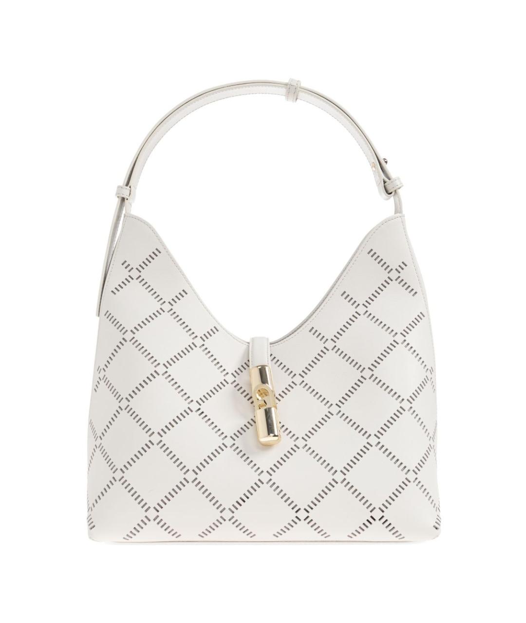 FURLA Белая кожаная сумка с короткими ручками, фото 1