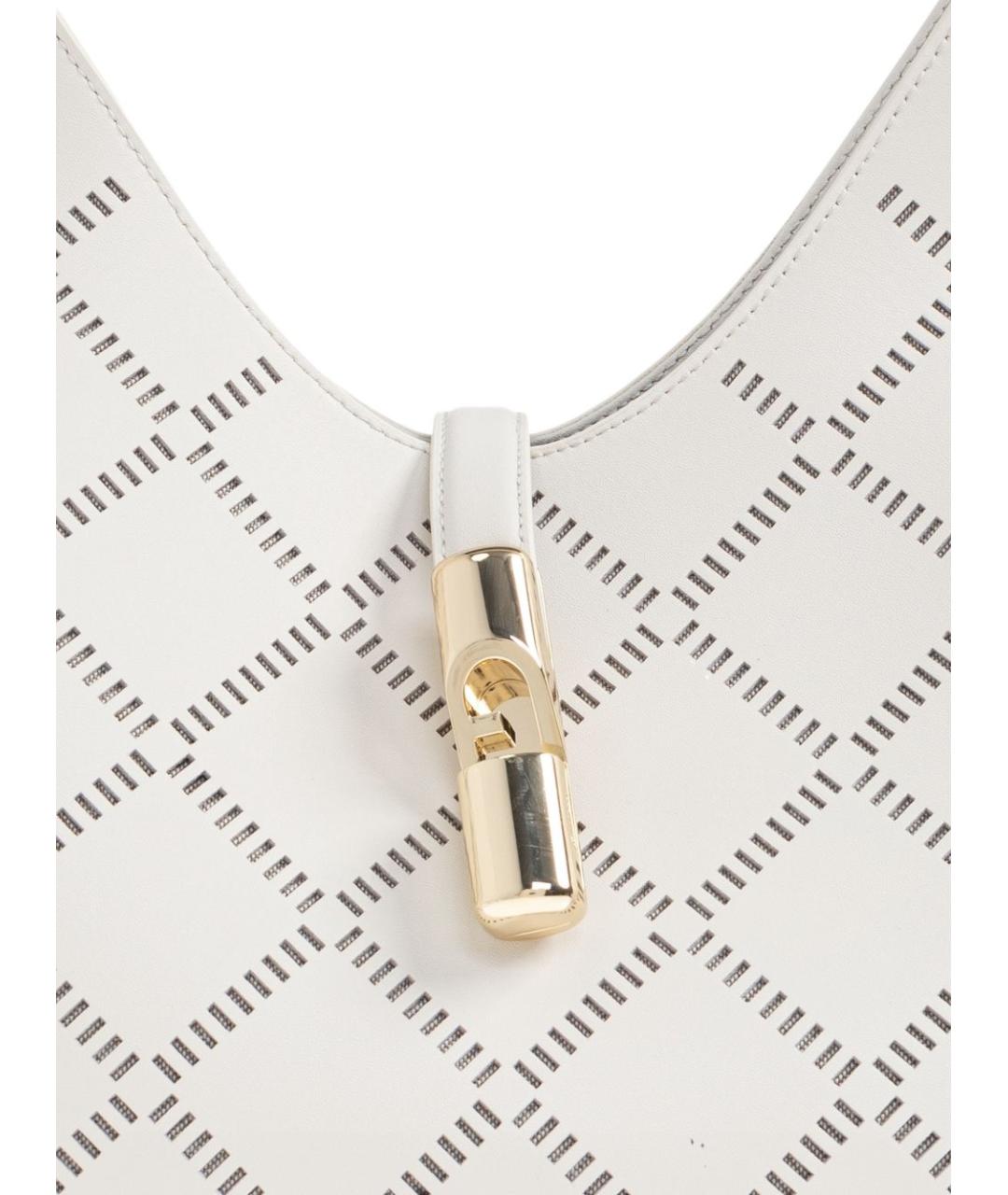 FURLA Белая кожаная сумка с короткими ручками, фото 6