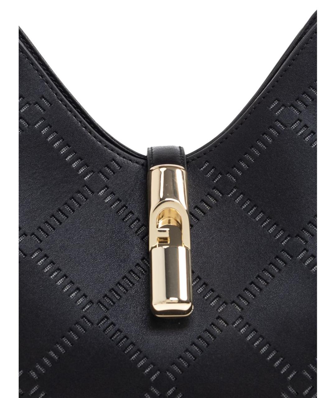 FURLA Черная кожаная сумка с короткими ручками, фото 5