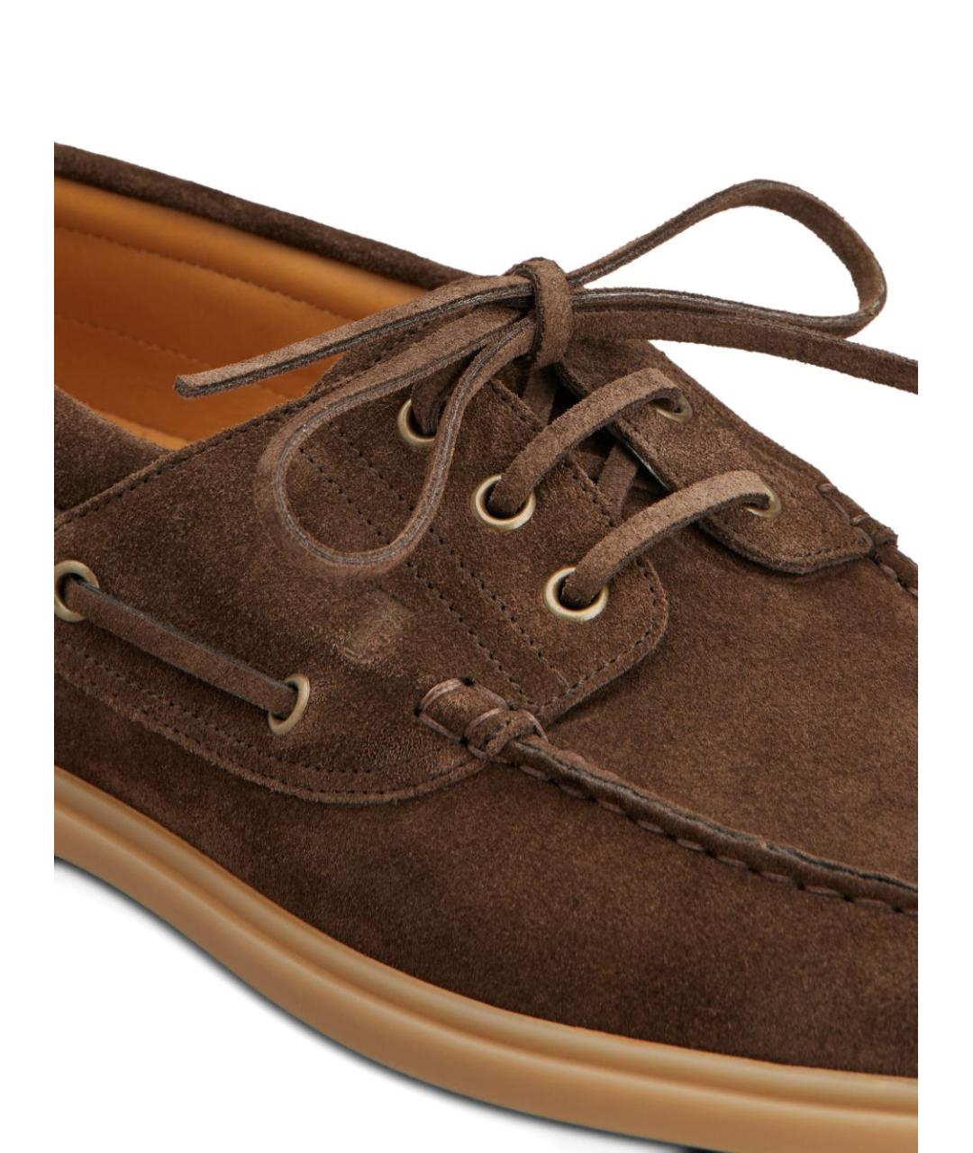 TOD'S Коричневые замшевые мокасины, фото 5