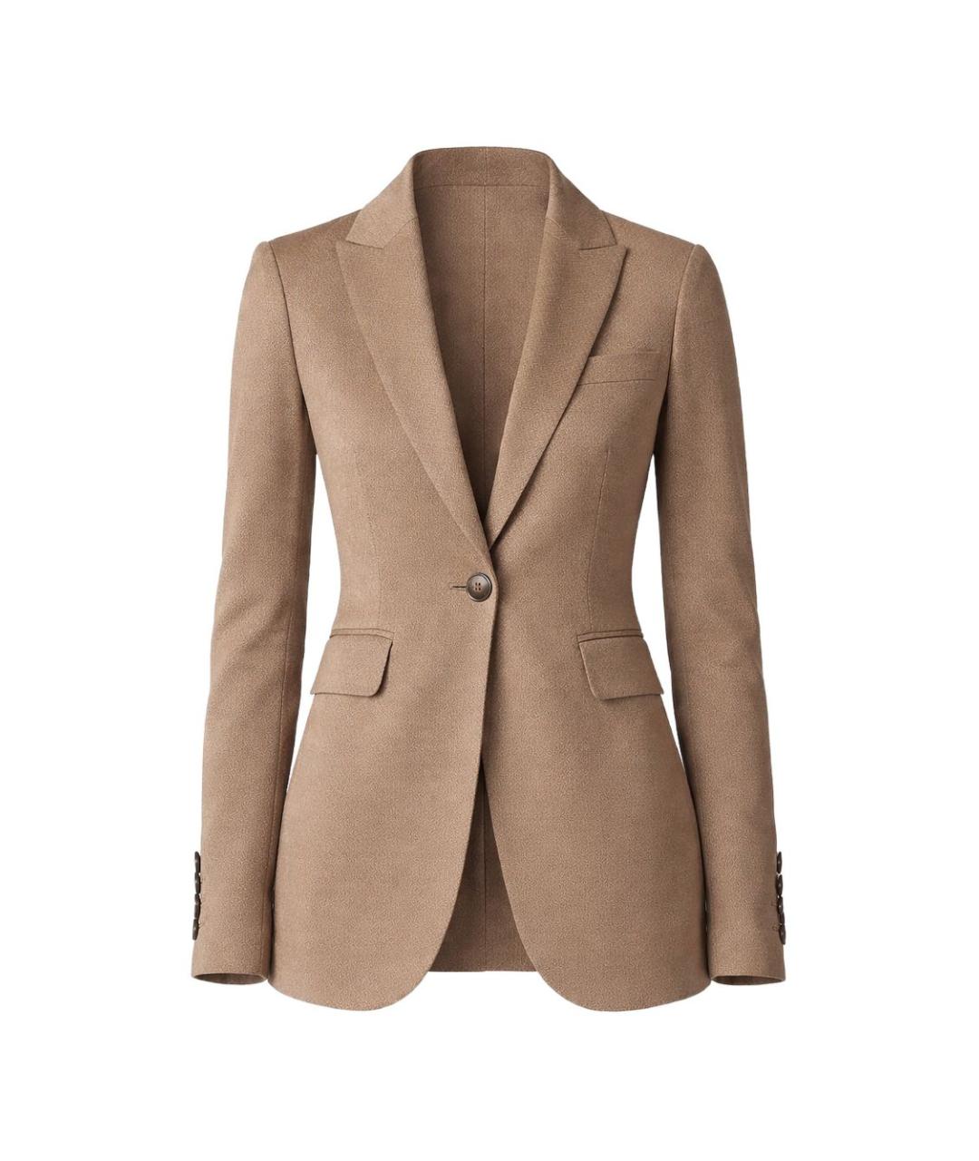 CIRCOLO 1901 Коричневый хлопковый жакет/пиджак, фото 1