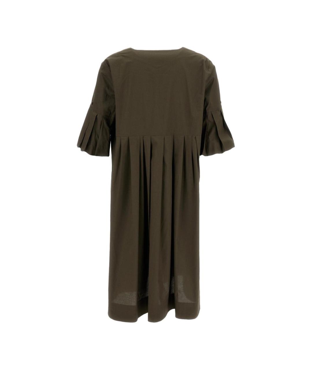 FAY Зеленые хлопковое повседневное платье, фото 3