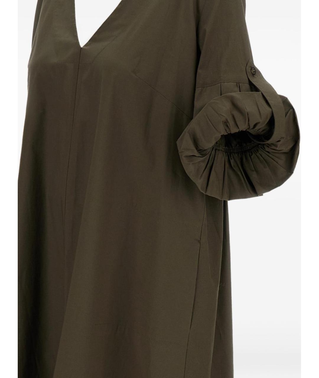 FAY Зеленые хлопковое повседневное платье, фото 2