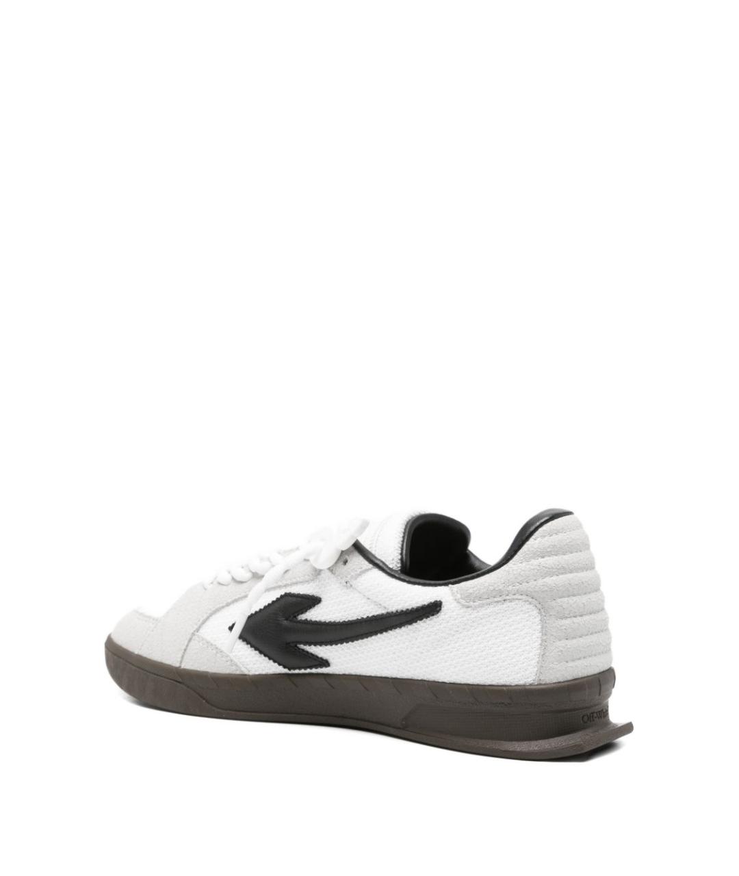 OFF-WHITE Белые кожаные низкие кроссовки / кеды, фото 4