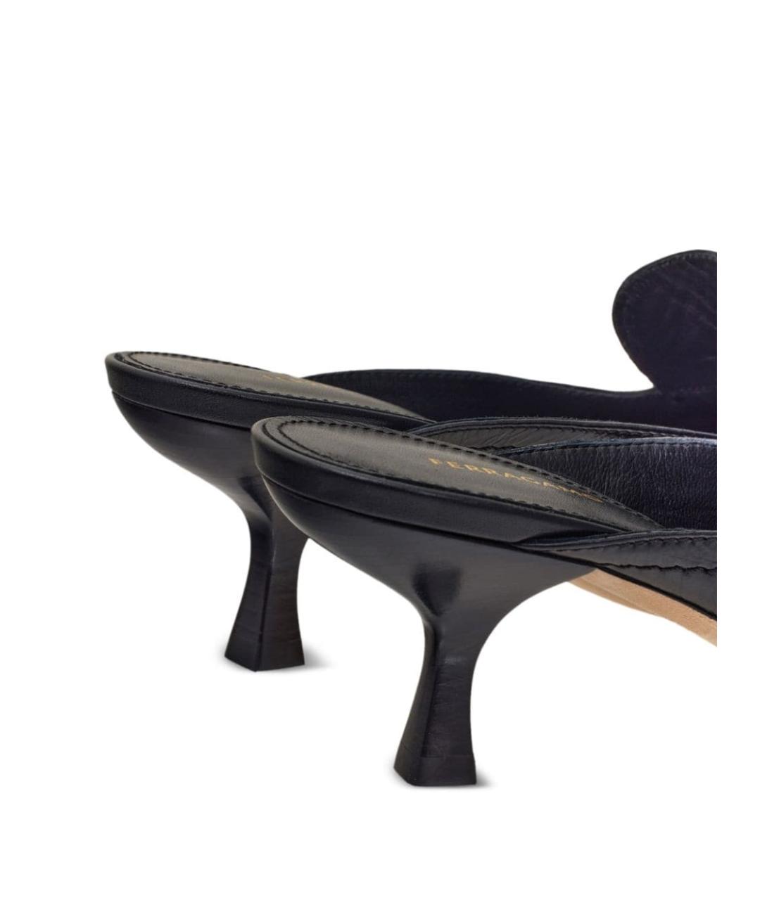 FERRAGAMO Черные кожаные туфли, фото 5