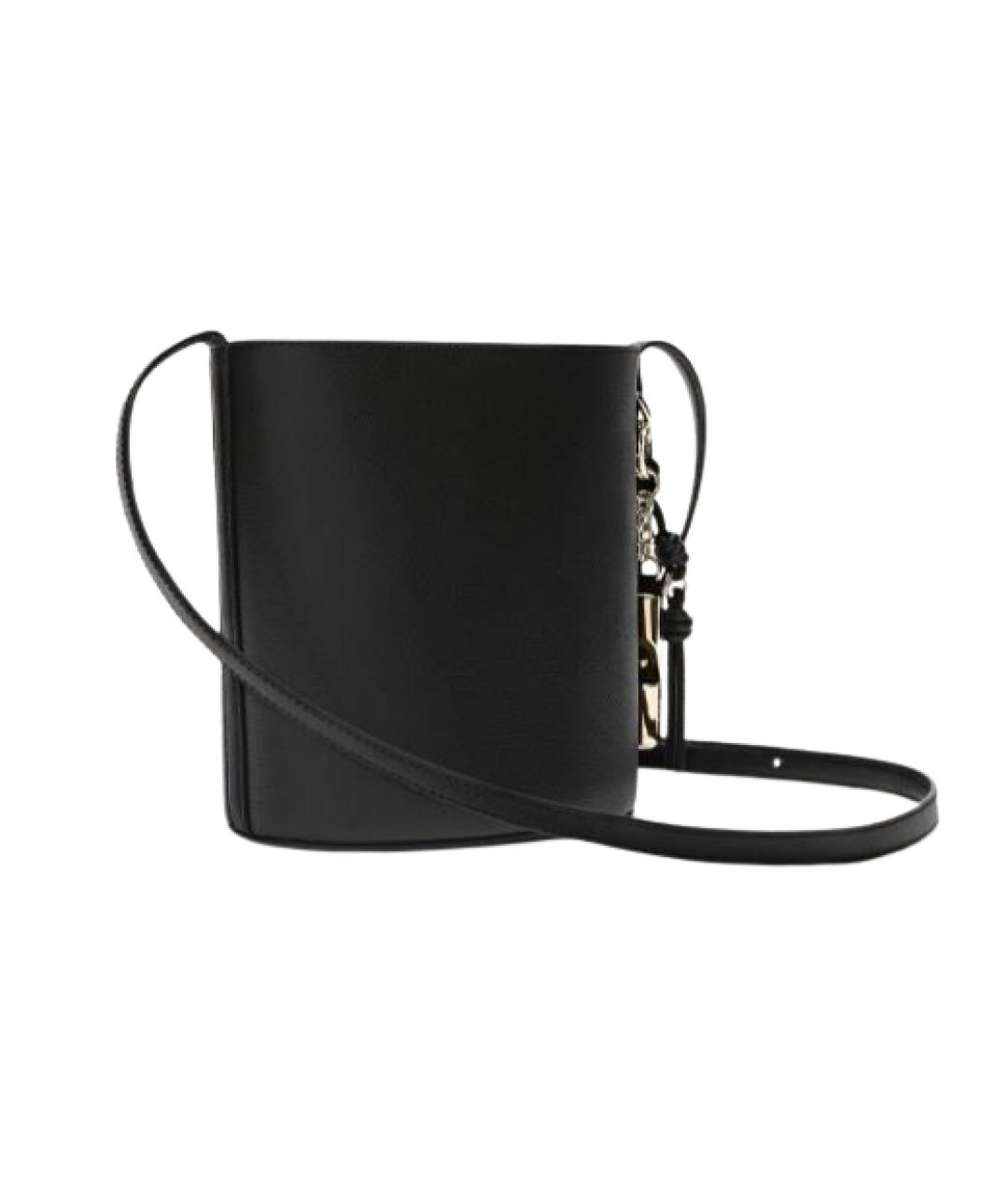 FURLA Черная кожаная сумка через плечо, фото 2