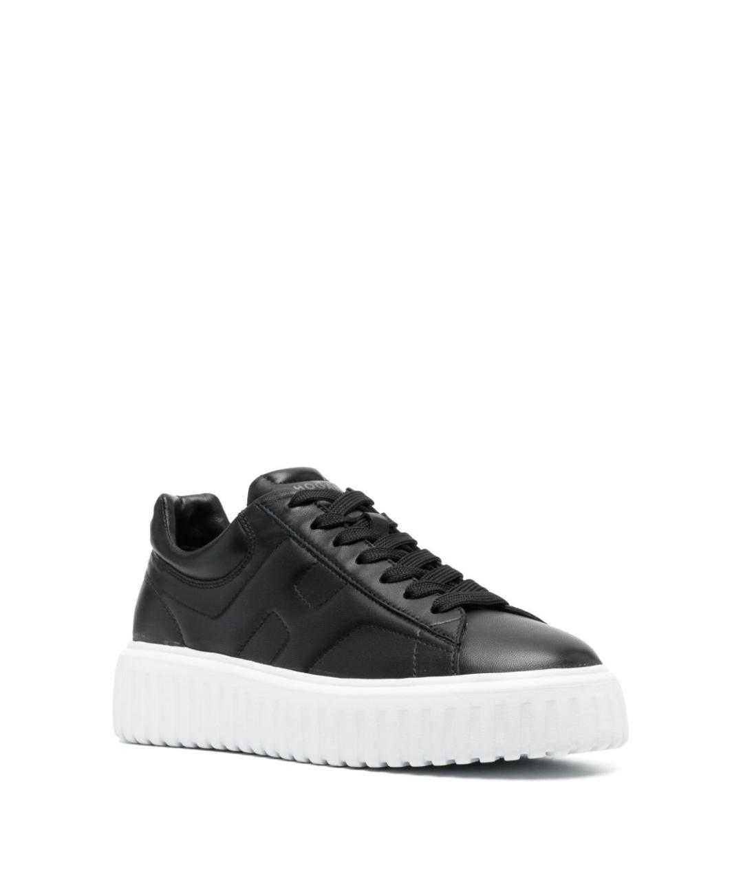 HOGAN Черные кожаные низкие ботинки, фото 2