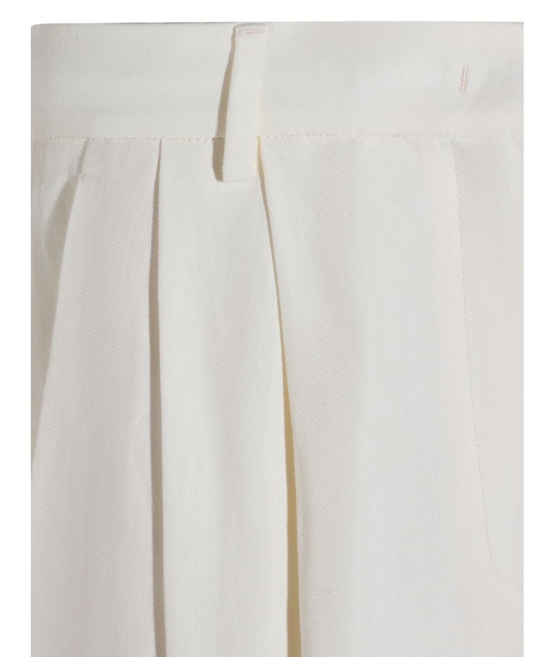 FABIANA FILIPPI Белые вискозные прямые брюки, фото 4