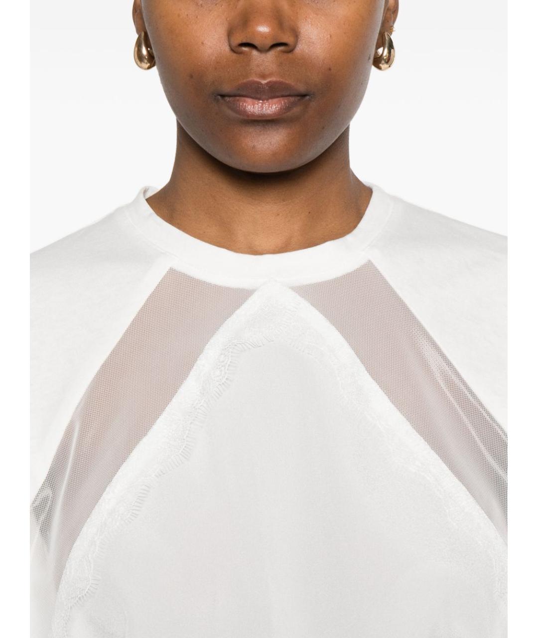 PINKO Белая хлопковая футболка, фото 2