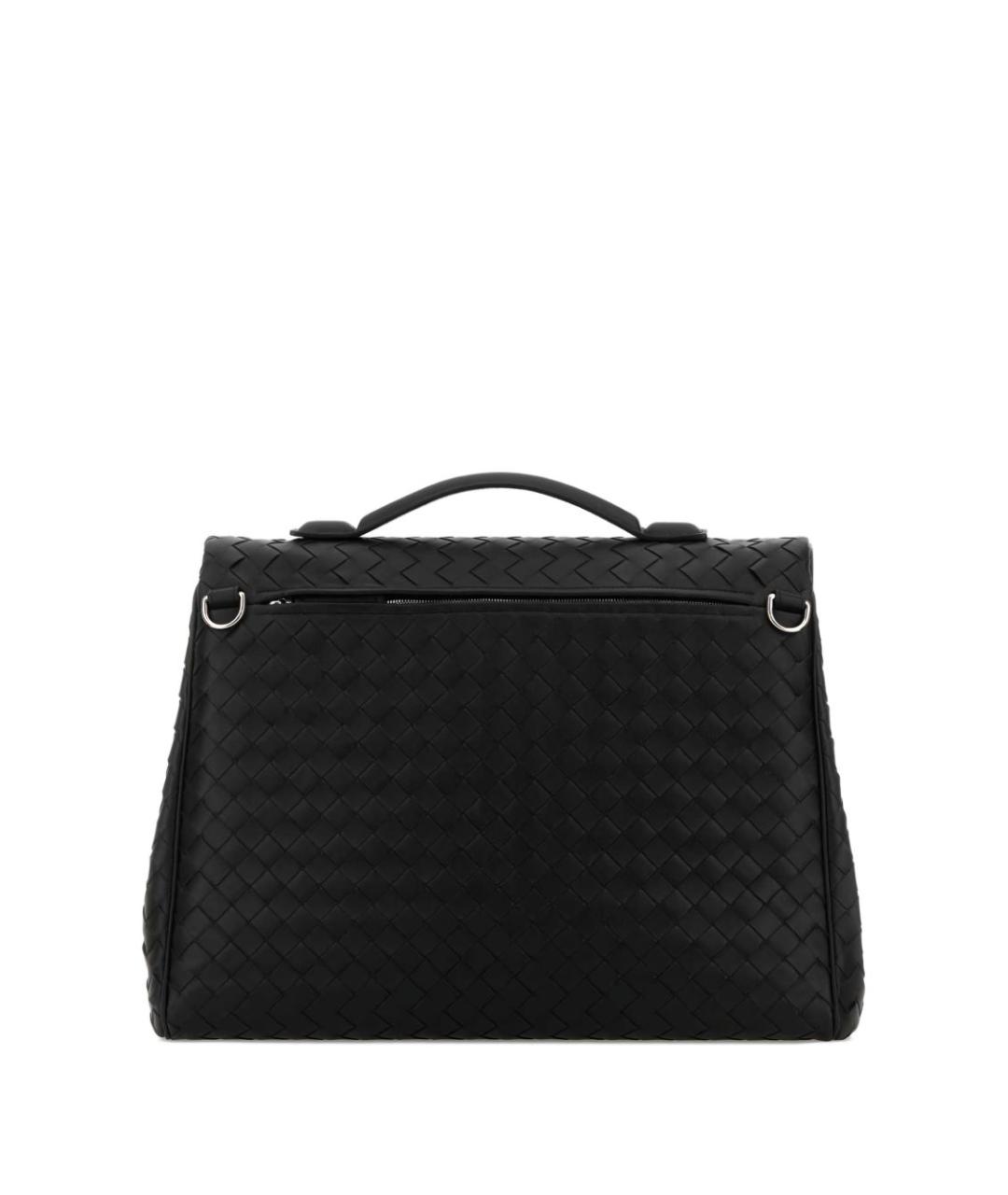 BOTTEGA VENETA Черная кожаная сумка тоут, фото 2