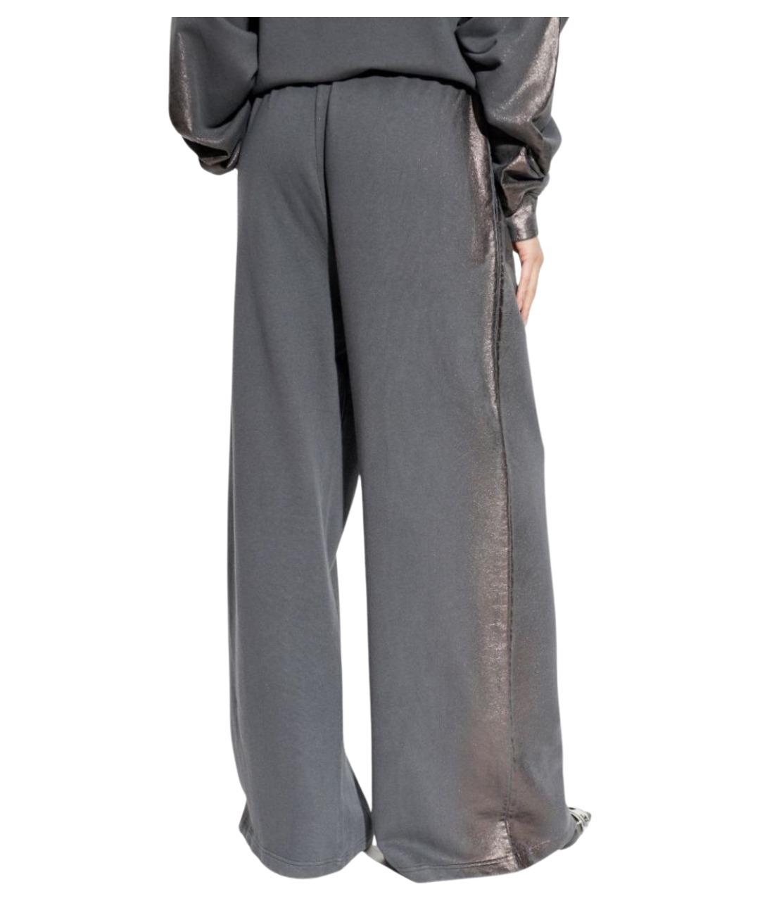 DIESEL Серые хлопковые прямые брюки, фото 5