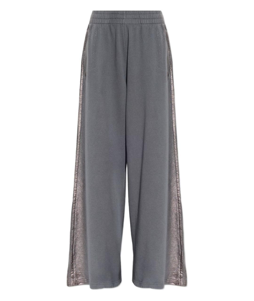 DIESEL Серые хлопковые прямые брюки, фото 1