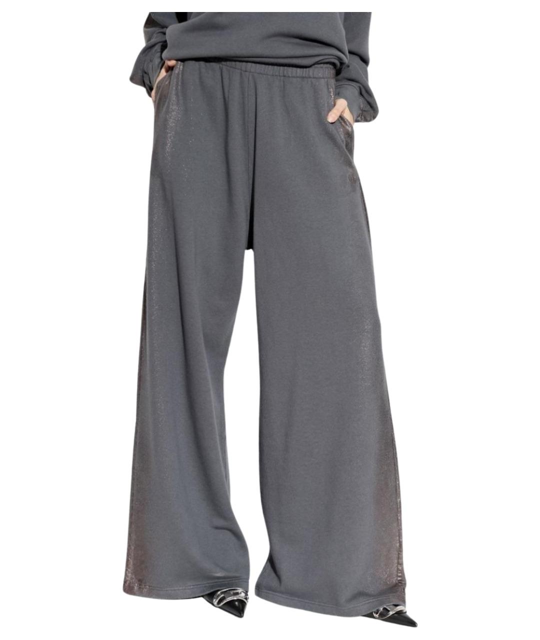 DIESEL Серые хлопковые прямые брюки, фото 4