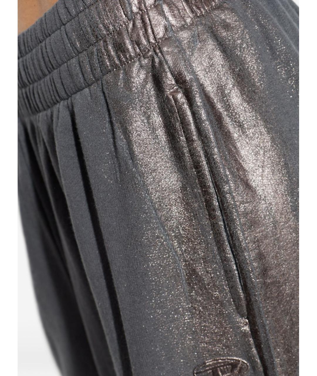 DIESEL Серые хлопковые прямые брюки, фото 2