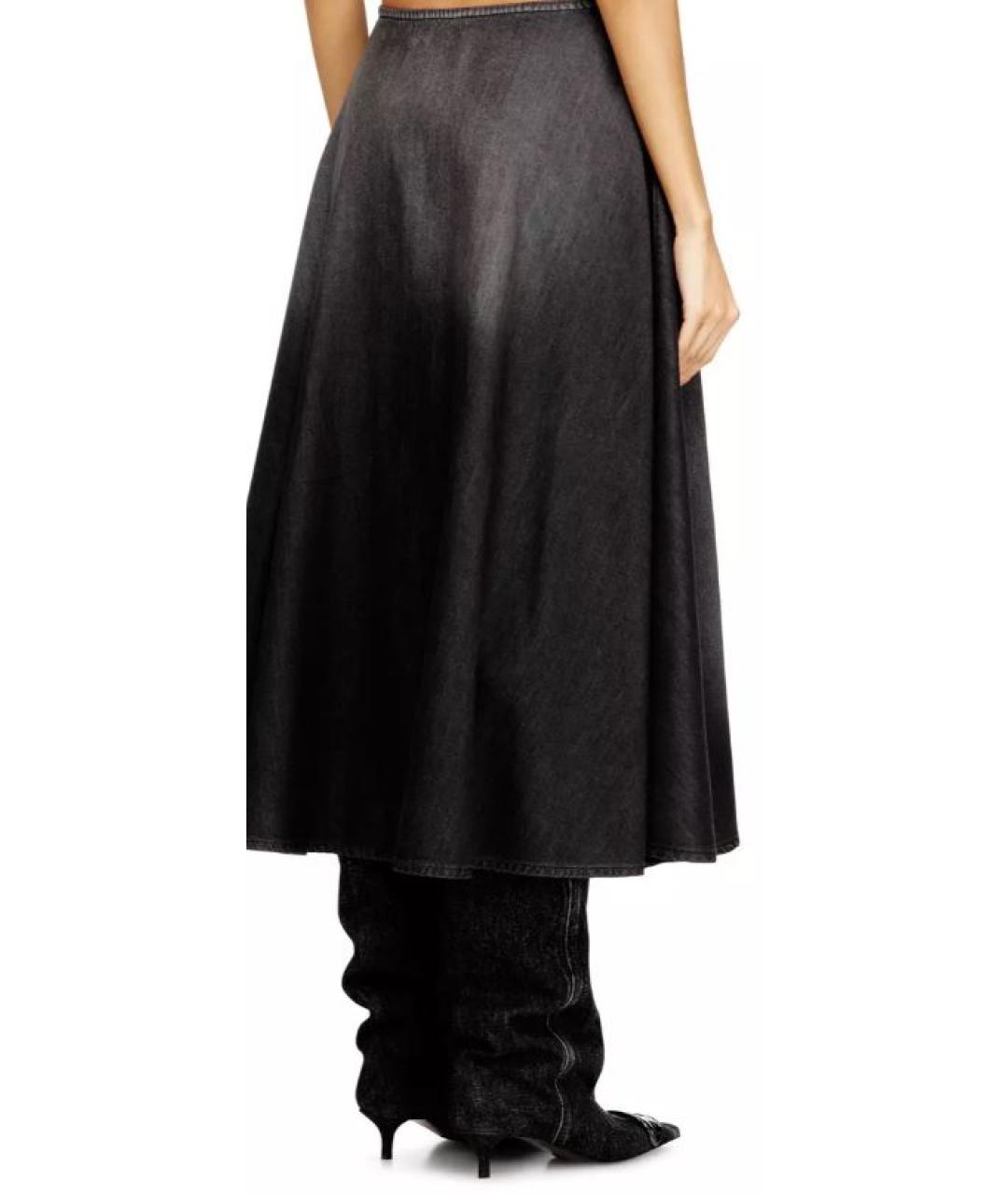 DIESEL Черная юбка миди, фото 2