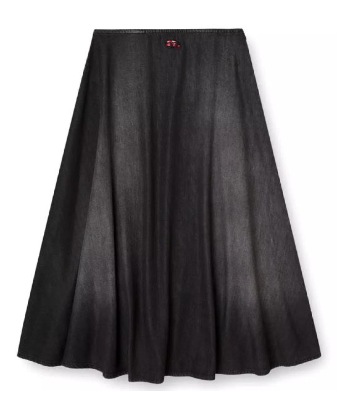 DIESEL Черная юбка миди, фото 1