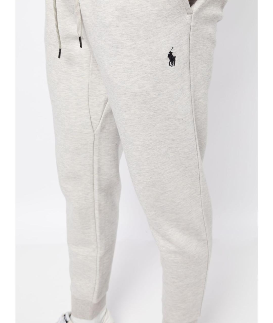 RALPH LAUREN Серые хлопковые повседневные брюки, фото 4