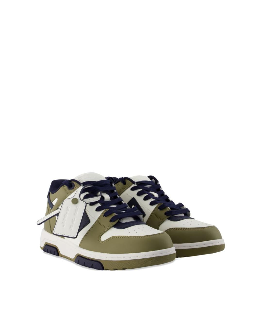 OFF-WHITE Хаки низкие кроссовки / кеды, фото 2