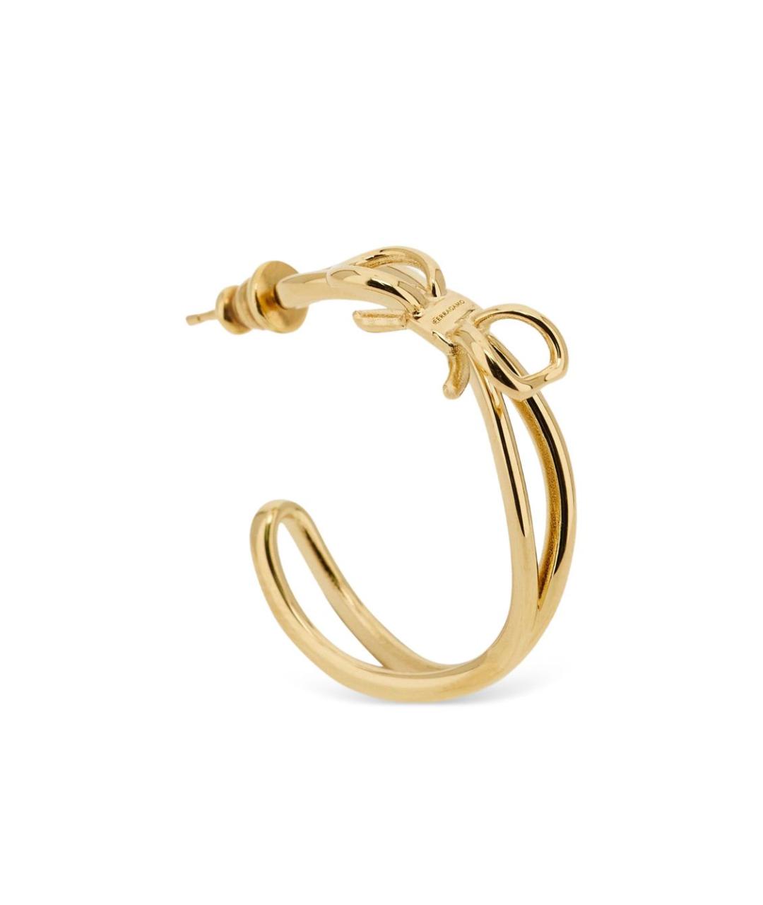 FERRAGAMO Золотые металлические серьги, фото 2