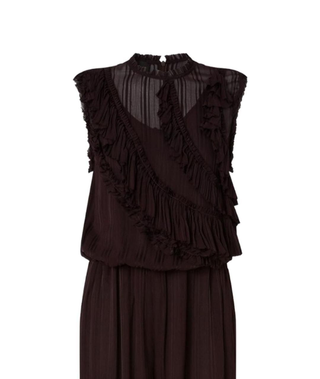 PINKO Коричневые вискозные прямые брюки, фото 3