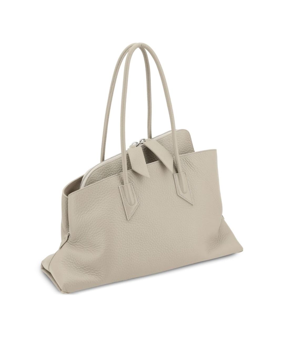 THE ATTICO Бежевая кожаная сумка тоут, фото 4