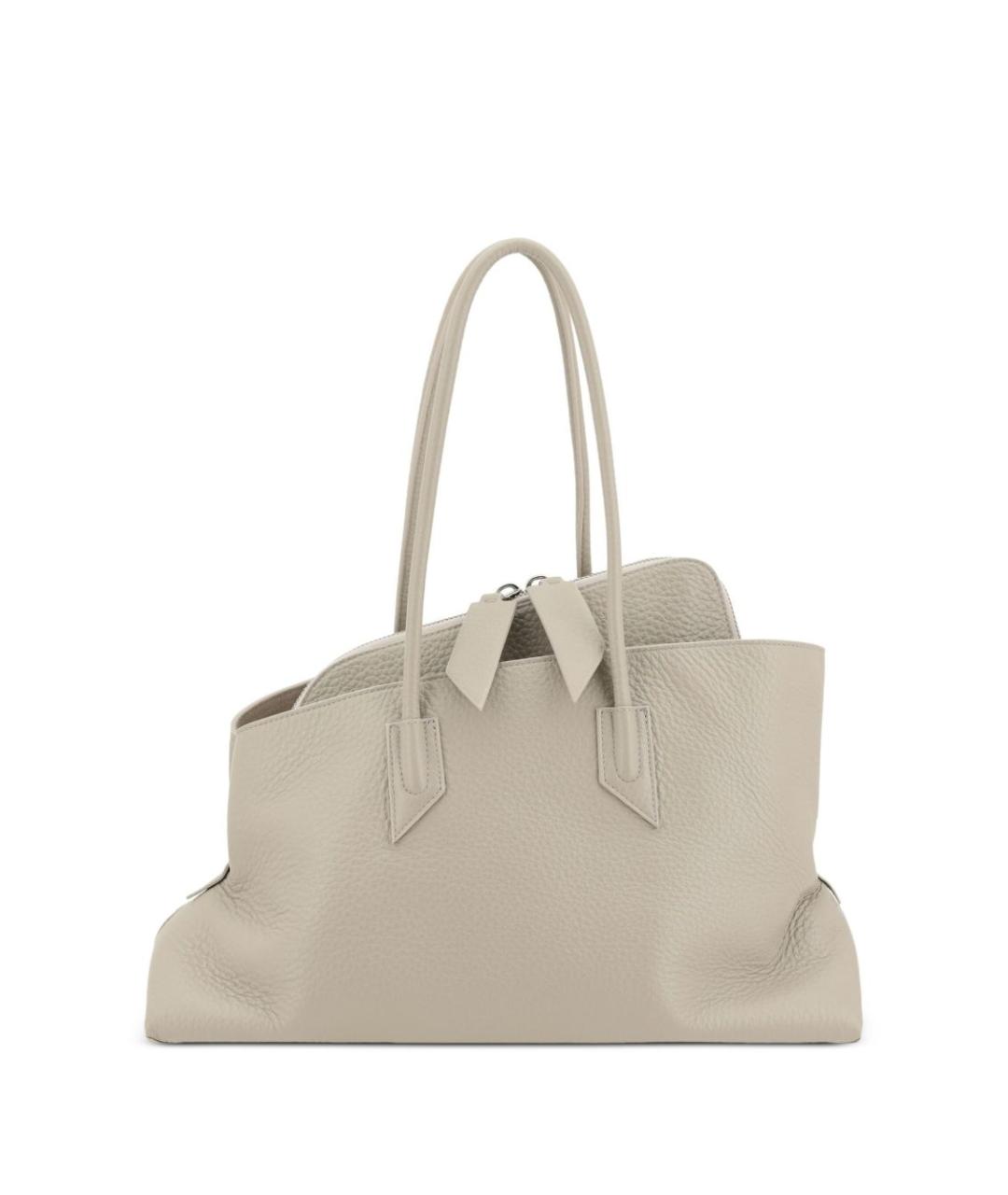 THE ATTICO Бежевая кожаная сумка тоут, фото 5