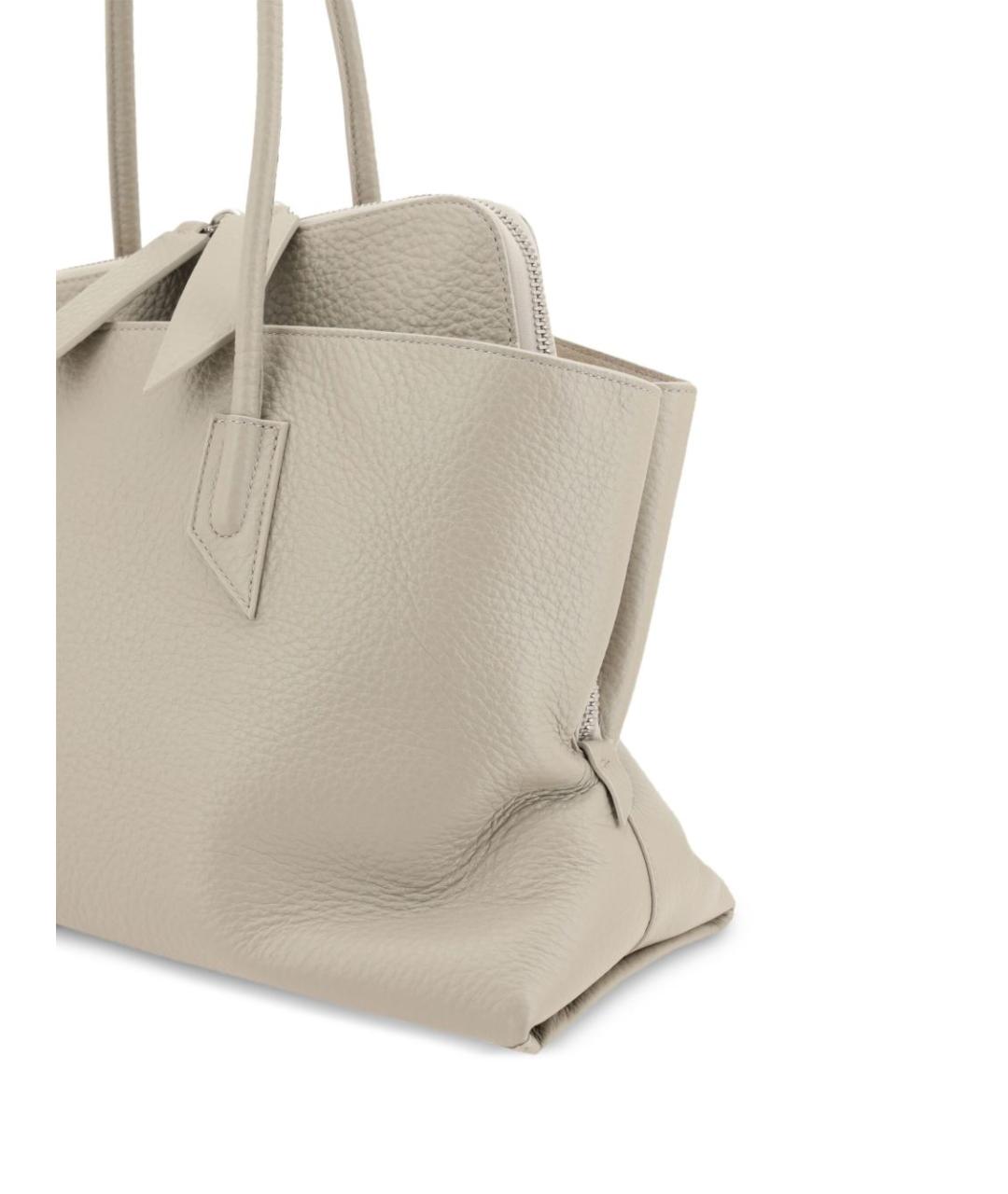 THE ATTICO Бежевая кожаная сумка тоут, фото 6